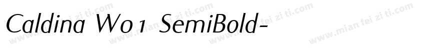 Caldina W01 SemiBold字体转换
